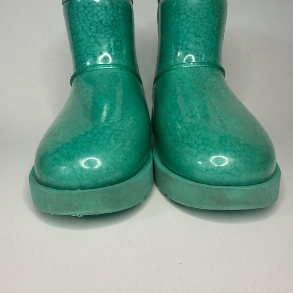 UGG Classic Clear Mini rain boots in the "Tide Pool" color Size 7 Womens - Picture 8 of 10
